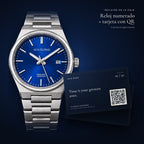Reloj ACA EDGE Resilient Investor con la tarjeta de acceso y su código QR